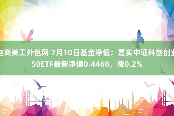 电商美工外包网 7月10日基金净值：嘉实中证科创创业50ETF最新净值0.4468，涨0.2%